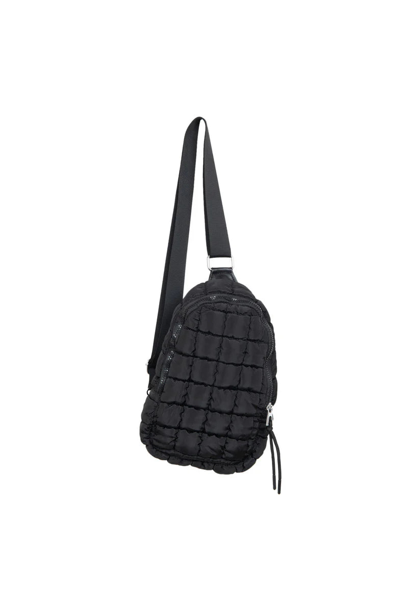 Black Quilted Sling Bag