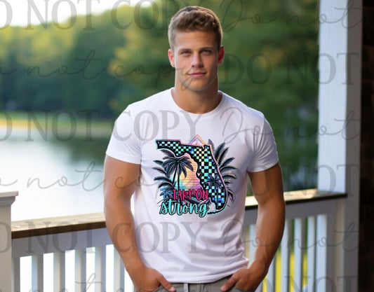 Tarpon Strong Mens White Graphic Tee