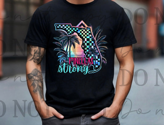 Pinellas Strong Mens Black Graphic Tee