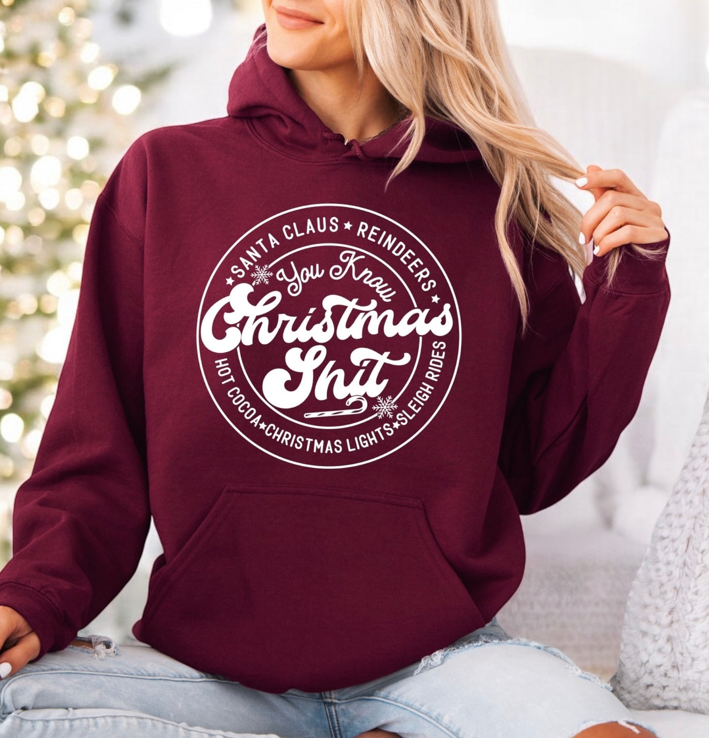 You Know Christmas Shit Graphic Hoodie