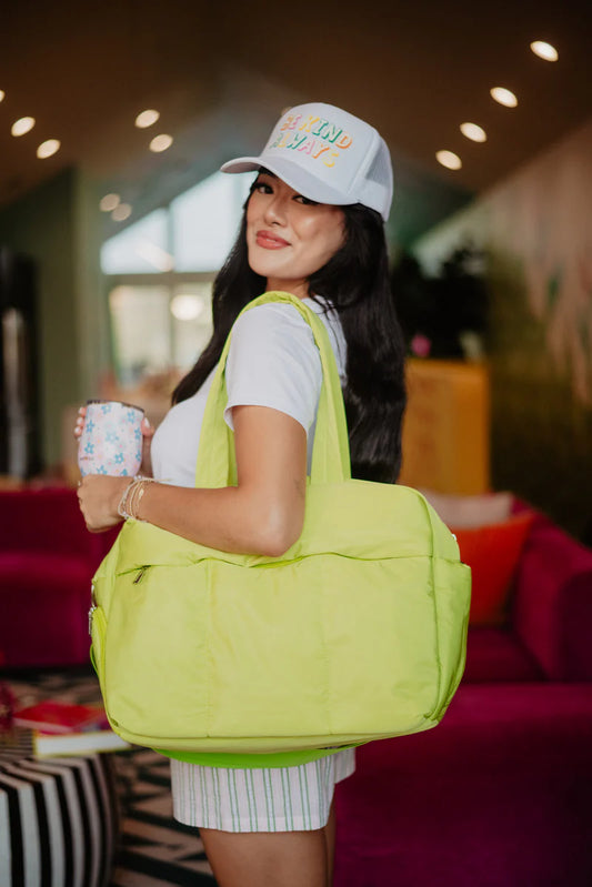 Lime Yellow Duffle Bag